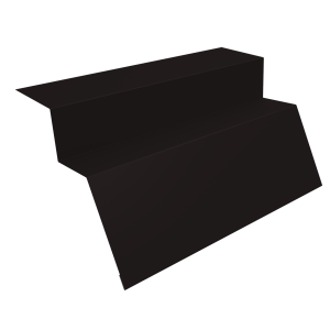 Планка карнизная для металлочерепицы квинта Uno 0,5 Satin с пленкой RAL 9005 черный (2м)