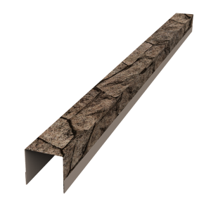 Планка вертикальная обратная для горизонтального монтажа штакетника 0,45 Print Elite King Stone TwinColor (2,5м)