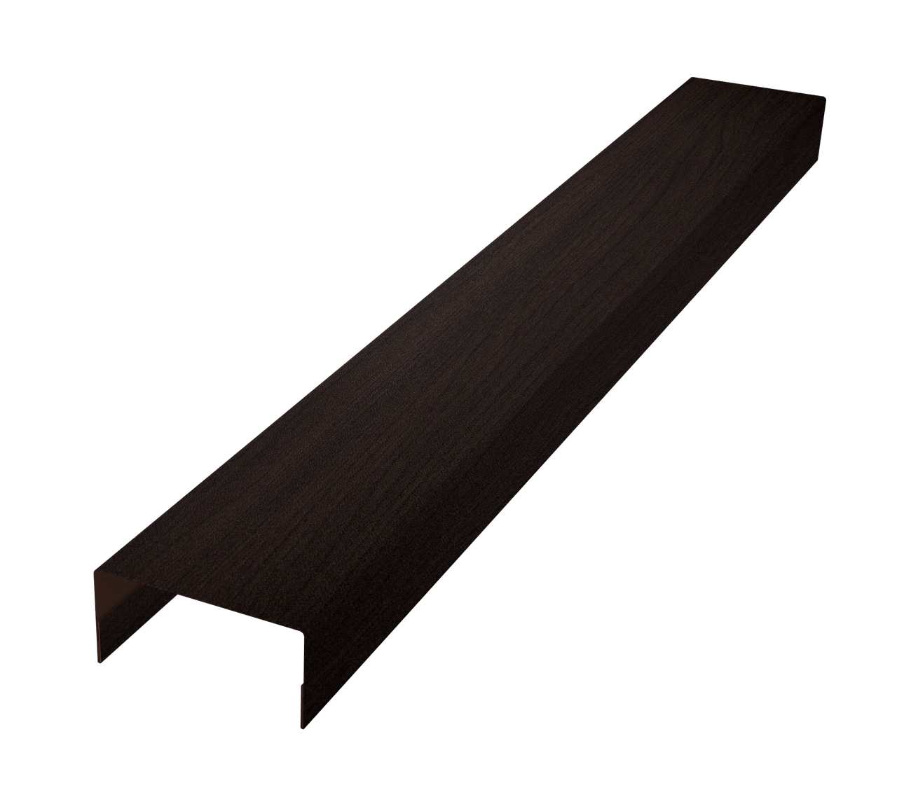 Крышка забора для горизонтального монтажа штакетника 0,45 Print Elite Coffee Wood TwinColor (2,5м)