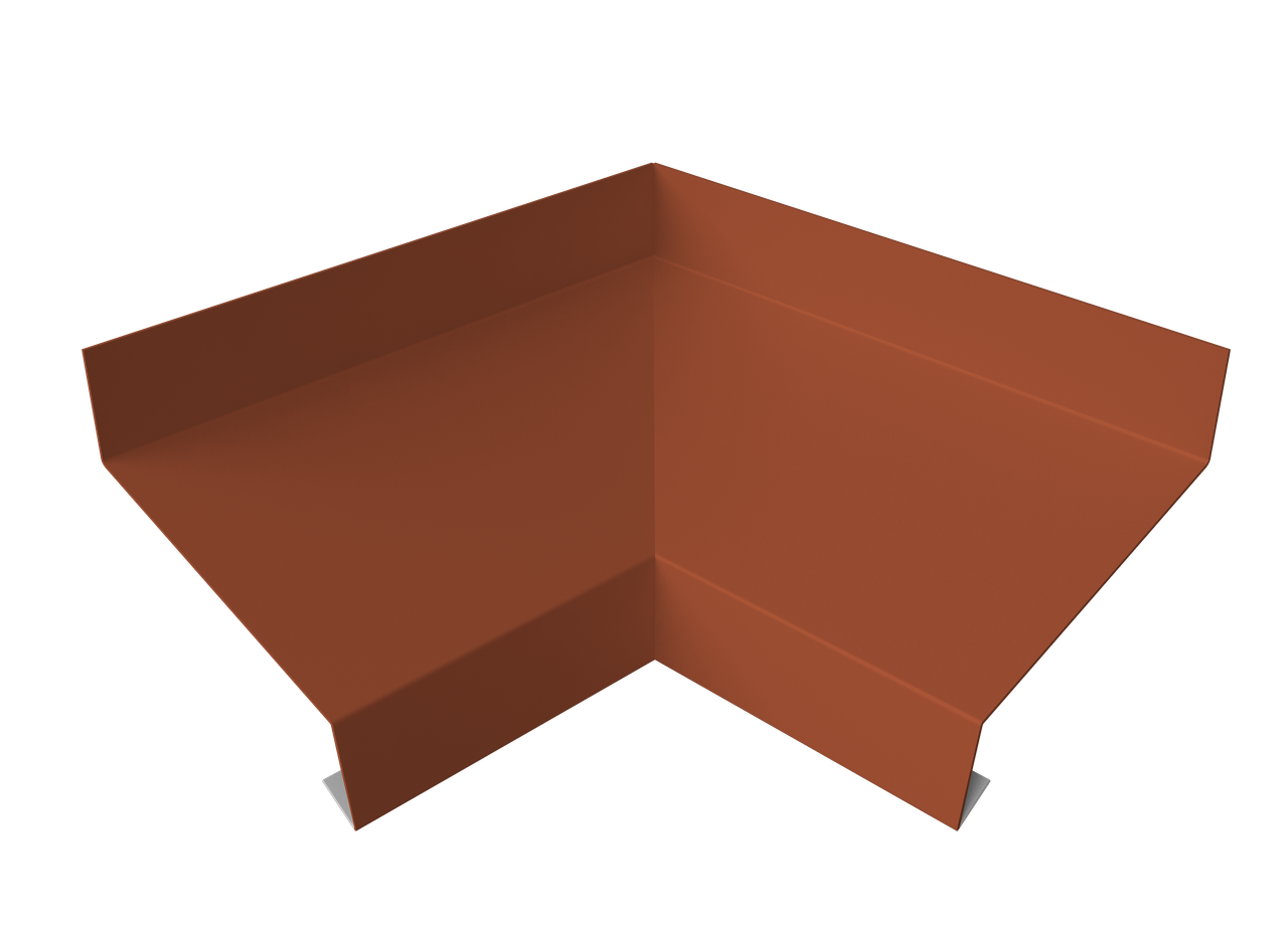 Угол отлива внутренний 70 0,45 Drap TX с пленкой RAL 8004 терракота