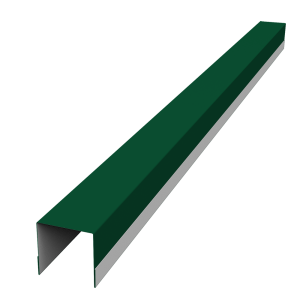 Планка вертикальная обратная для забора жалюзи Palermo 0,45 Drap TX RAL 6005 зеленый мох (2м)