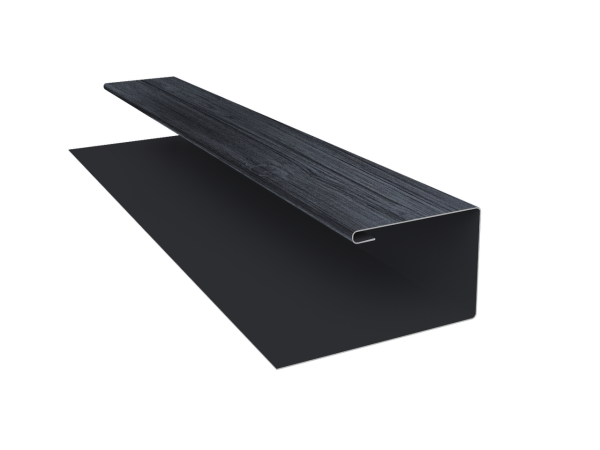 Планка П-образная Экобрус Grand Line 0,45 Print Premium Grey Wood TwinColor (3м)