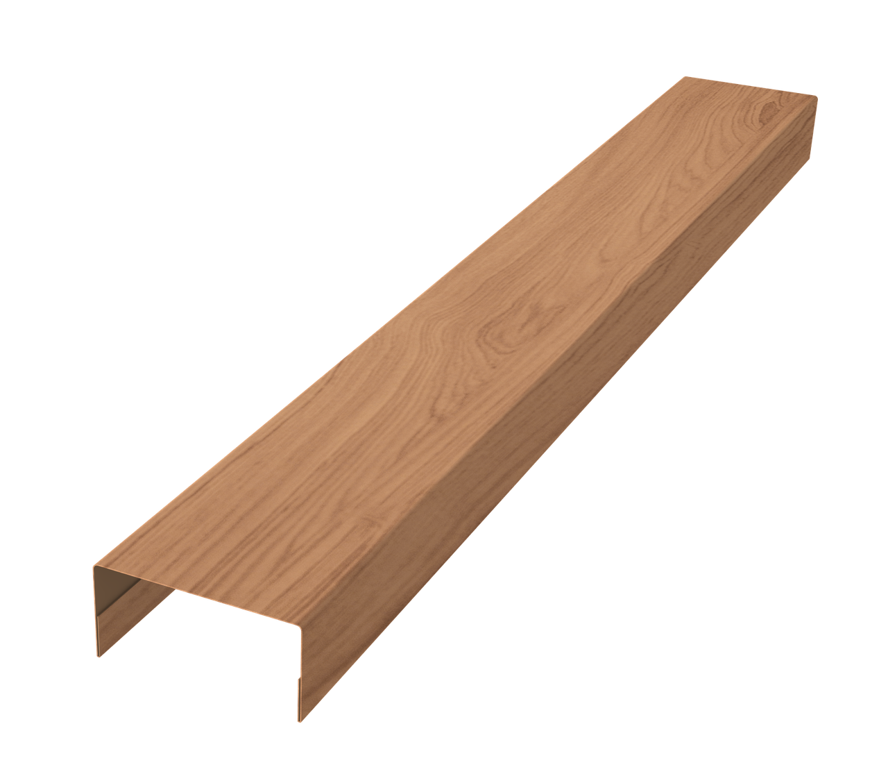 Крышка забора для горизонтального монтажа штакетника 0,45 Print Elite Honey Wood TwinColor (2,5м)