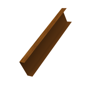 Декоративная накладка на столб универсальная 80х80 для забора жалюзи 0,45 Print Elite Golden Wood TwinColor (1,8м)