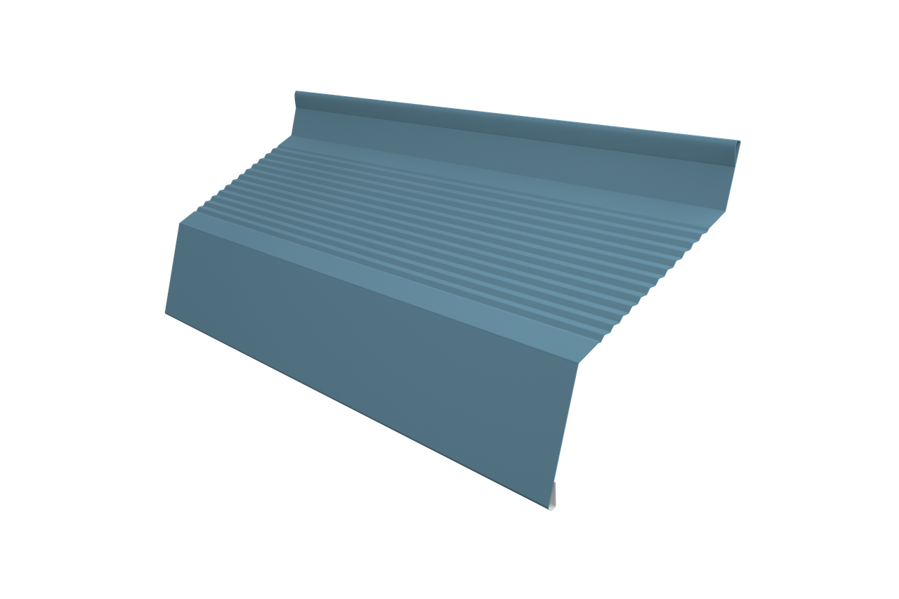 Ламель забора жалюзи Milan new gofr 0,45 Drap TX с пленкой RAL 5024 пастельно-синий