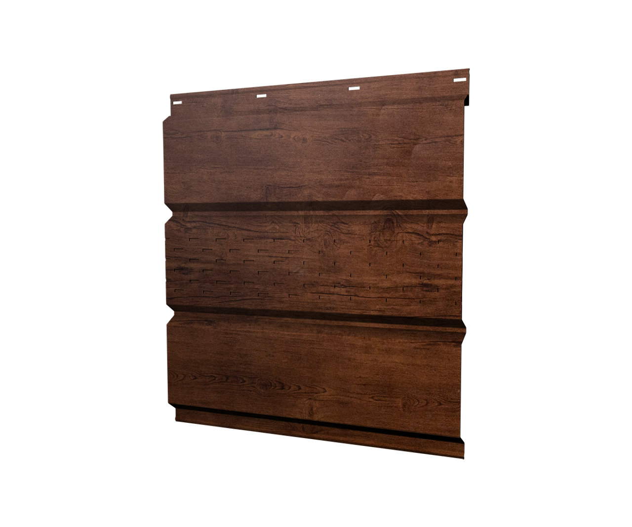 Софит металлический центральная перфорация 0,45 Print Premium с пленкой Cherry Wood Fresh TwinColor