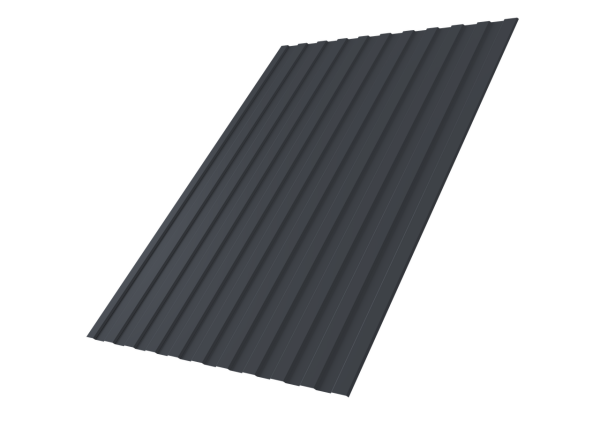 Профнастил С8A v01 0,5 PurPro RAL 7024 мокрый асфальт