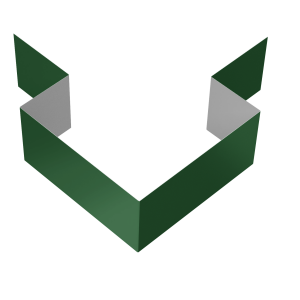 Угол внешний симметричный фибросайдинга 0,45 PE с пленкой RAL 6002 лиственно-зеленый (2м)