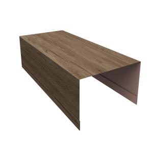 Крышка для забора из сайдинга ЭкоБрус 0,45 Print Elite White Wood TwinColor (2,5м)