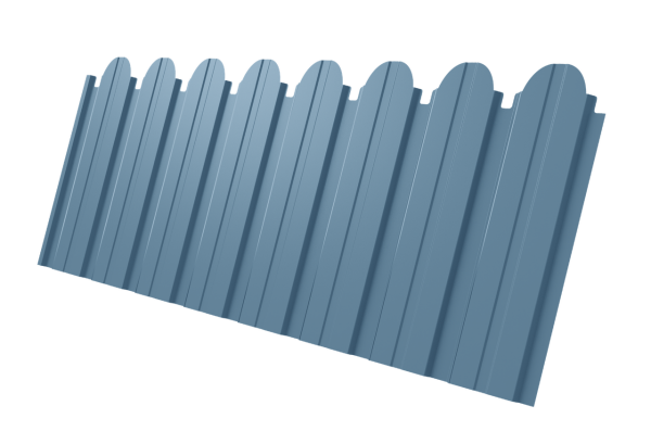Профнастил C10B фигурный 0,45 Drap TX RAL 5024 пастельно-синий