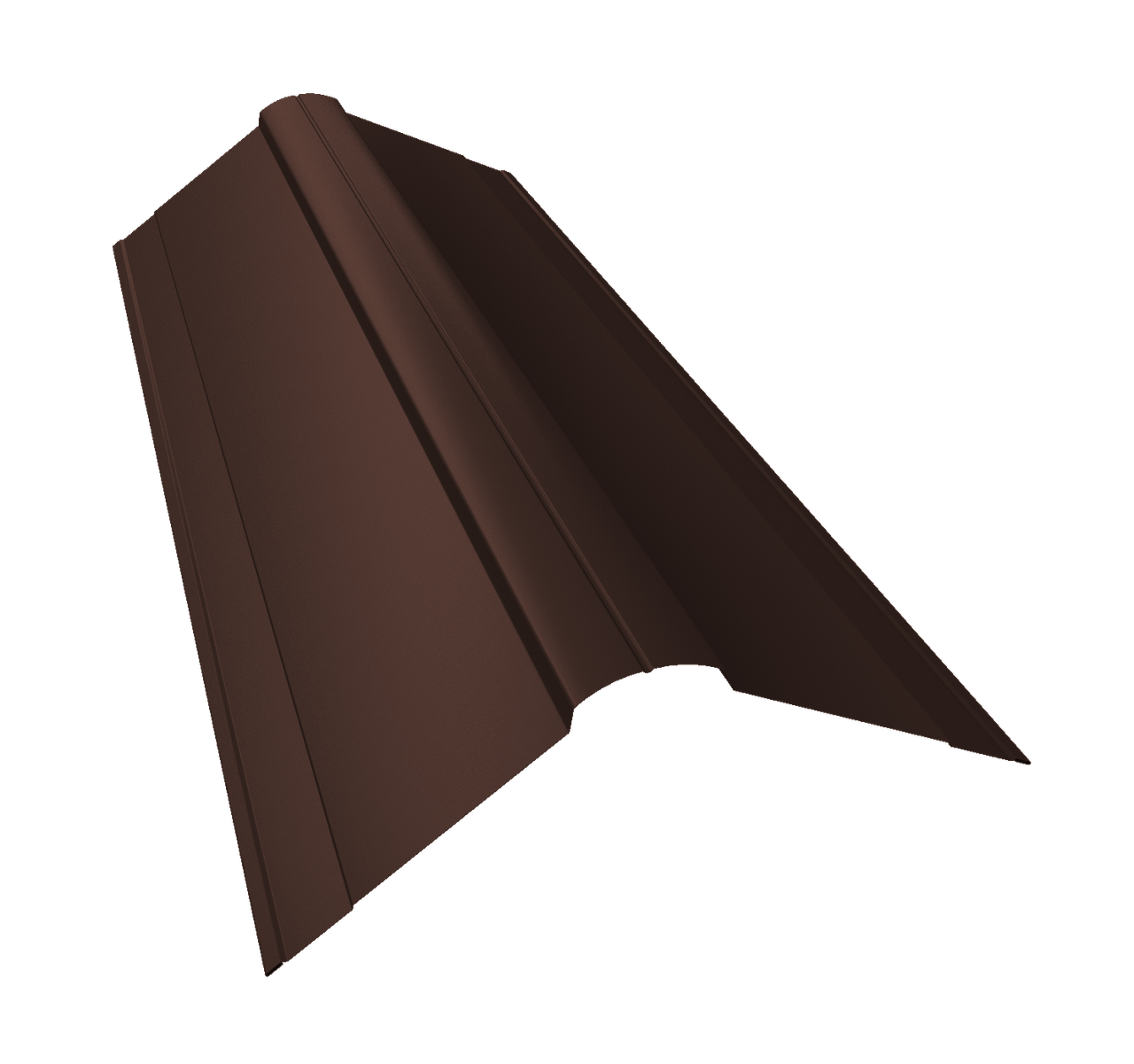 Планка конька фигурного 150x150 0,5 Atlas X с пленкой RAL 8017 шоколад (2м)