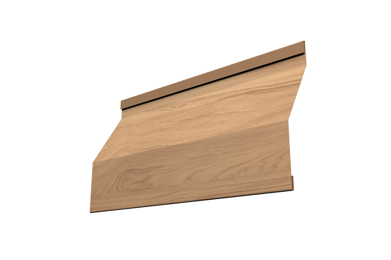 Ламель забора жалюзи Milan Slim 0,45 Print Elite с пленкой Honey Wood TwinColor