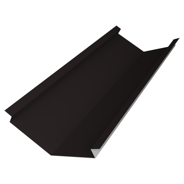 Планка ендовы нижней для композитной черепицы 140х140 0,5 Velur X RAL 9005 черный (3м)