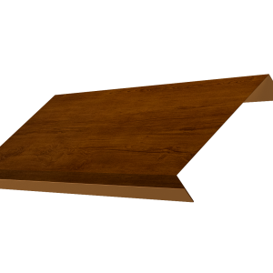 Ламель обратная 125 забора жалюзи Texas 0,45 Print Premium с пленкой Golden Wood Intense FTC