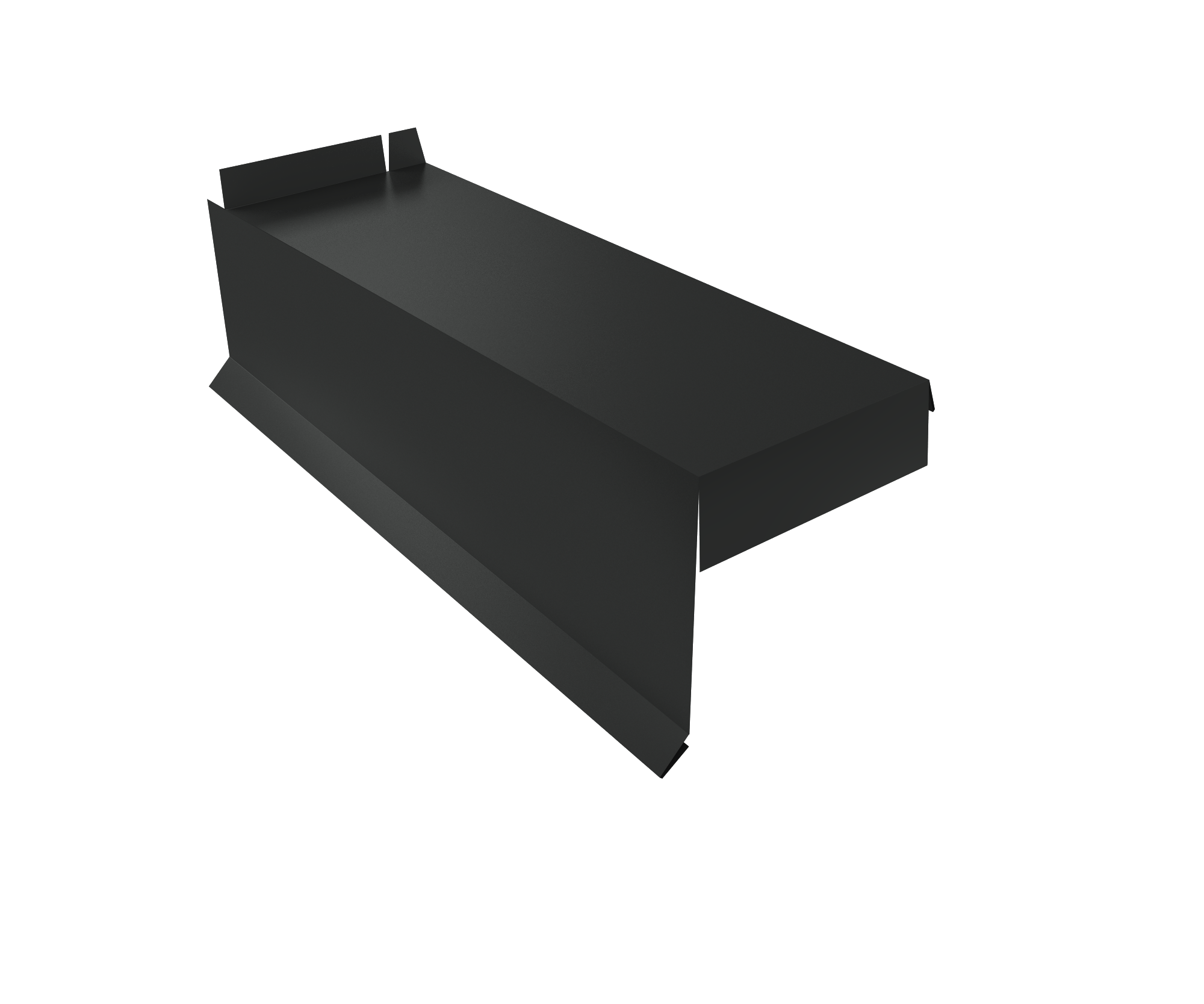 Планка торцевая сегментная Квадро профи Левая стартовая 0,5 Drap TX RAL 7016 антрацитово-серый