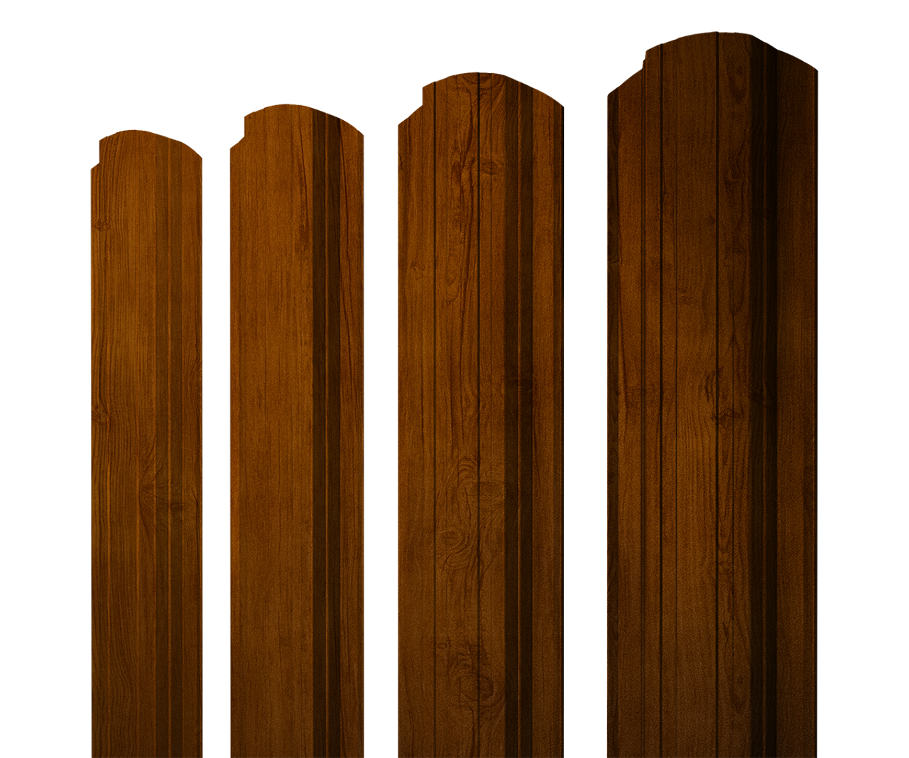 Штакетник Прямоугольный фигурный 0,4 Print Premium Golden Wood Intense FTC