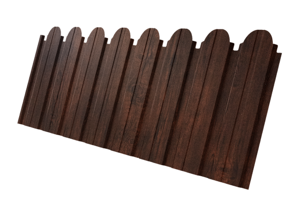 Профнастил C10B фигурный 0,4 Print Premium Cherry Wood Dark FTC