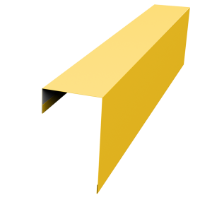 Планка торцевая фасадная фальц 65мм 0,45 PE с пленкой RAL 1018 цинково-желтый (2м)