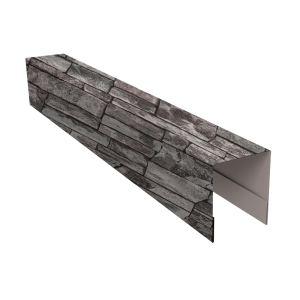 Планка боковая для забора из сайдинга ЭкоБрус 0,45 Print Elite Fine Stone TwinColor (2,06м)