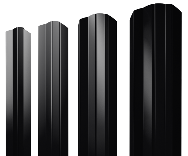 Штакетник М-образный А фигурный 0,4 PE-Matt-Double RAL 9005 черный