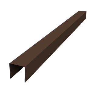 Планка вертикальная лицевая для забора жалюзи Palermo 0,45 Drap TwinColor RAL 8017 шоколад (1,8м)