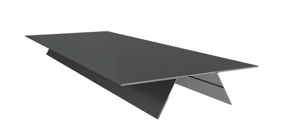 Планка стыковочная составная верхняя 0,5 Satin с пленкой RAL 7016 антрацитово-серый (2м)