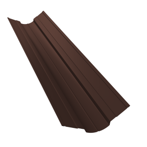 Планка ендовы верхней фигурной 70x70 0,5 Velur X RAL 8017 шоколад (3м)
