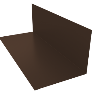 Планка примыкания 130х160мм 0,4 PE-Double с пленкой RAL 8017 шоколад (3м)