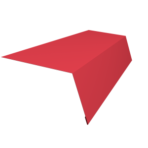 Планка карнизная для мягкой кровли 100х65 0,45 PE с пленкой RAL 3003 рубиново-красный (2м)