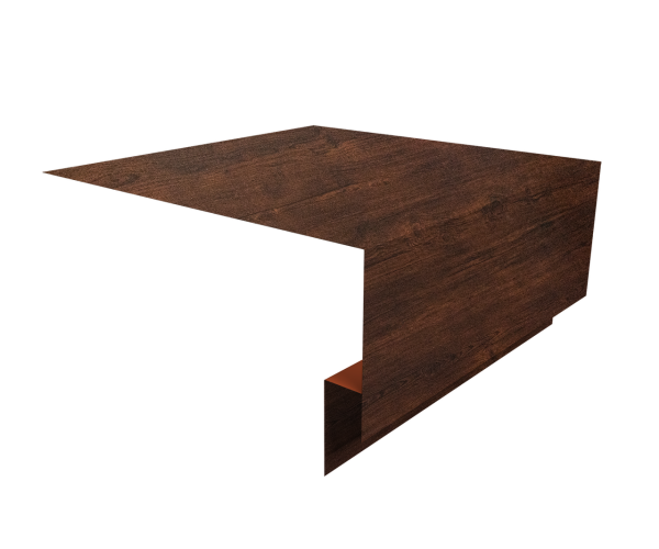 Планка околооконная сложная 250х75х18 (j-фаска) 0,4 Print Premium Cherry Wood Dark FTC (3м)