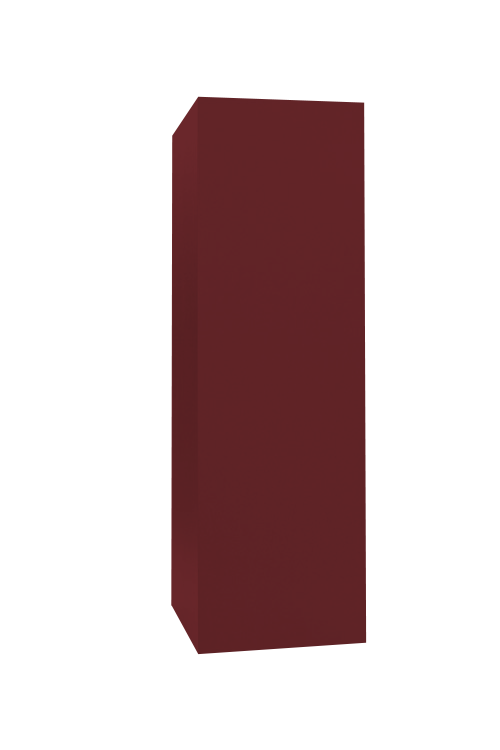 Кожух прямой д300/ш500/в2300 0,5 Satin с пленкой RAL 3005 красное вино