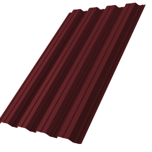 Профнастил НС44R 0,5 Satin Matt RAL 3005 красное вино