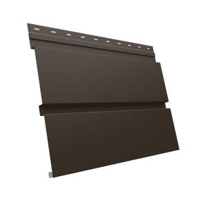Софит металлический Квадро Брус без перфорации 0,5 Satin Matt TX с пленкой RR 32 темно-коричневый