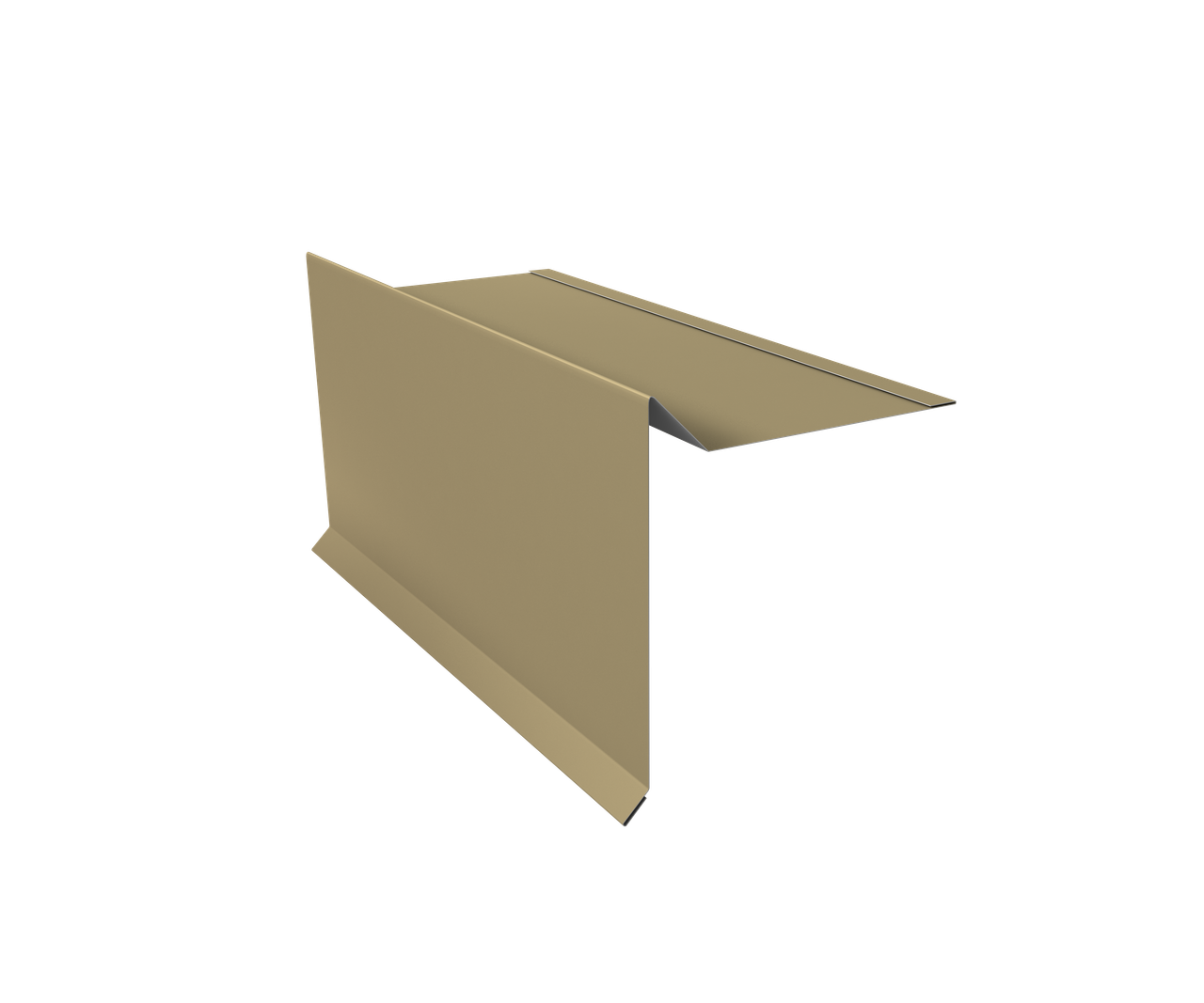 Планка ветровая с отгибом для мягкой кровли 100х20х70 0,45 PE с пленкой RAL 1014 слоновая кость (2м)