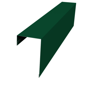 Планка торцевая фасадная фальц 65мм 0,45 PE-Double с пленкой RAL 6005 зеленый мох (3м)