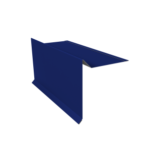 Планка ветровая с отгибом для мягкой кровли 100х20х70 0,45 PE с пленкой RAL 5002 ультрамариново-синий (2м)