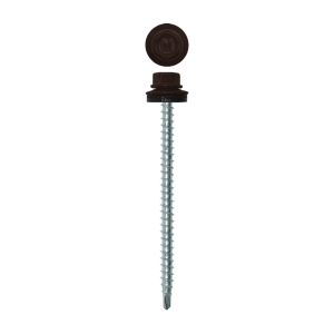Саморез кровельный Daxmer 4,8х70 (100шт) сверло №1 RAL 8017