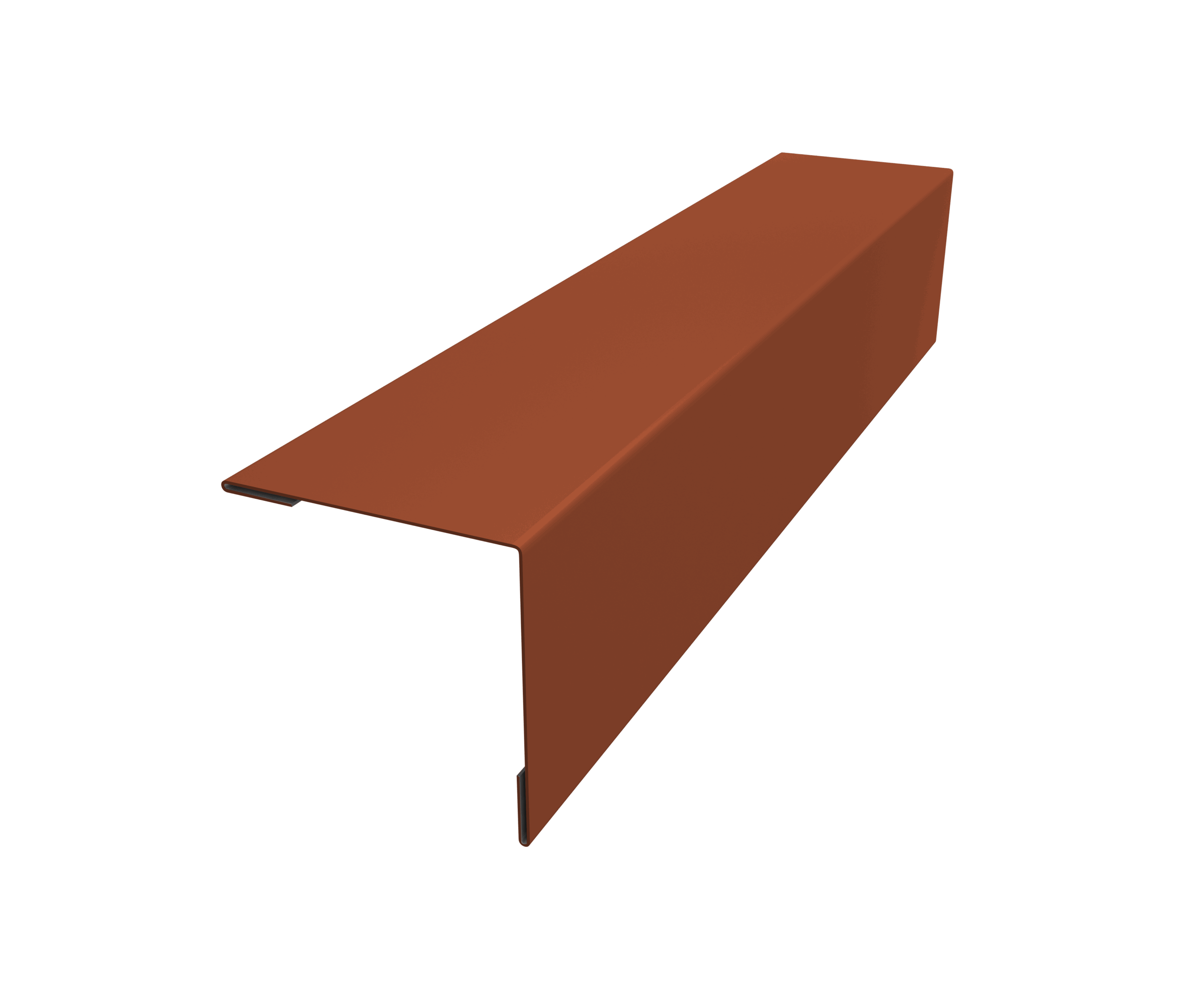 Планка завершающая 50х50 жалюзи Milan 0,45 Drap TR RAL 8004 терракота (2м)