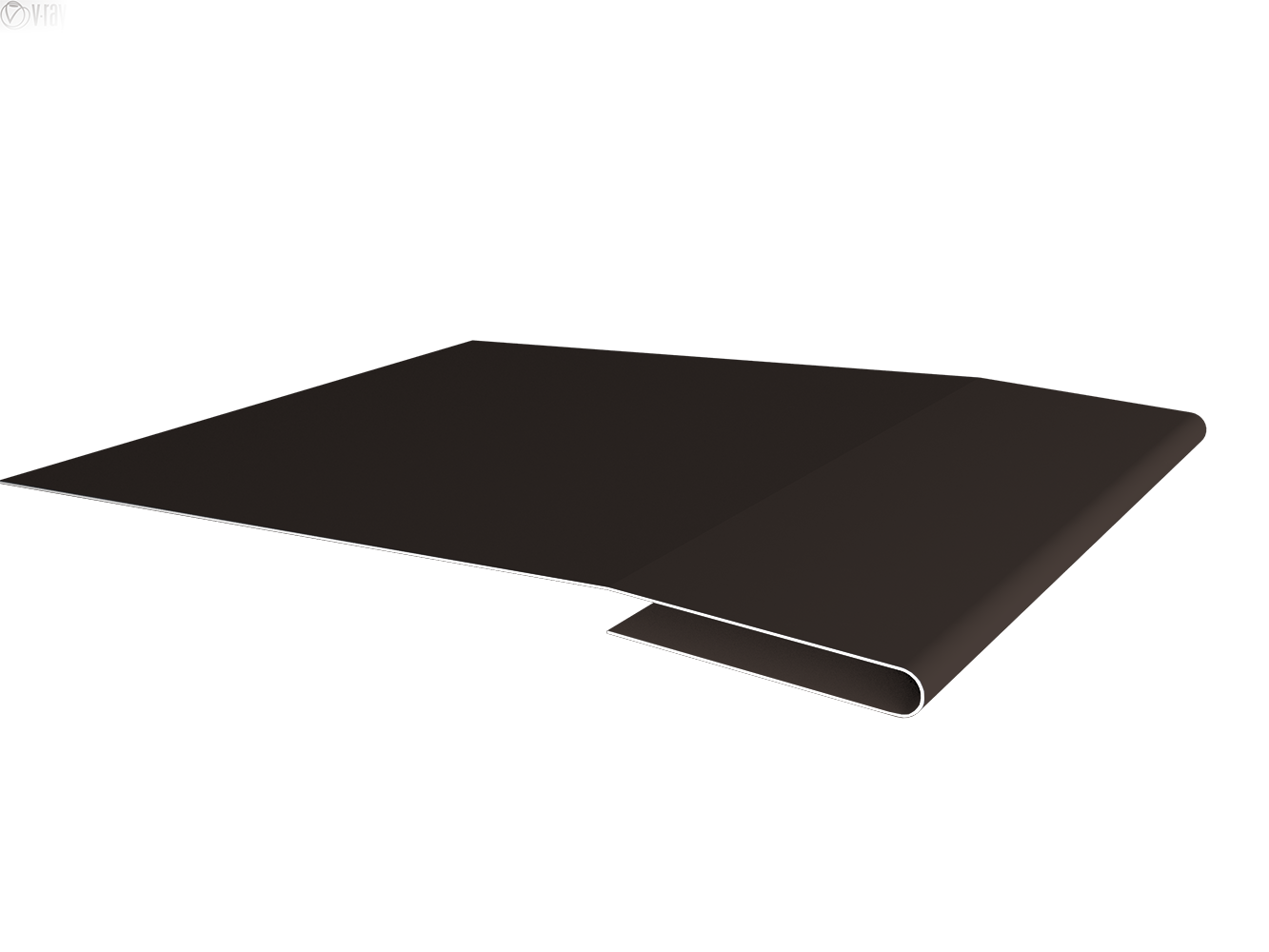 Планка начальная 0,5 Atlas X с пленкой RR 32 темно-коричневый (2м)