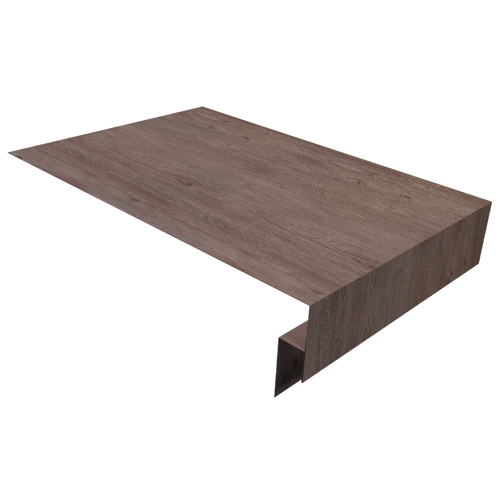 Планка околооконная сложная 250х50х12 (j-фаска) 0,45 Print Elite White Wood TwinColor (2м)