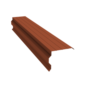 Планка торцевая фигурная 90х110 0,5 Velur X RAL 8004 терракота (3м)