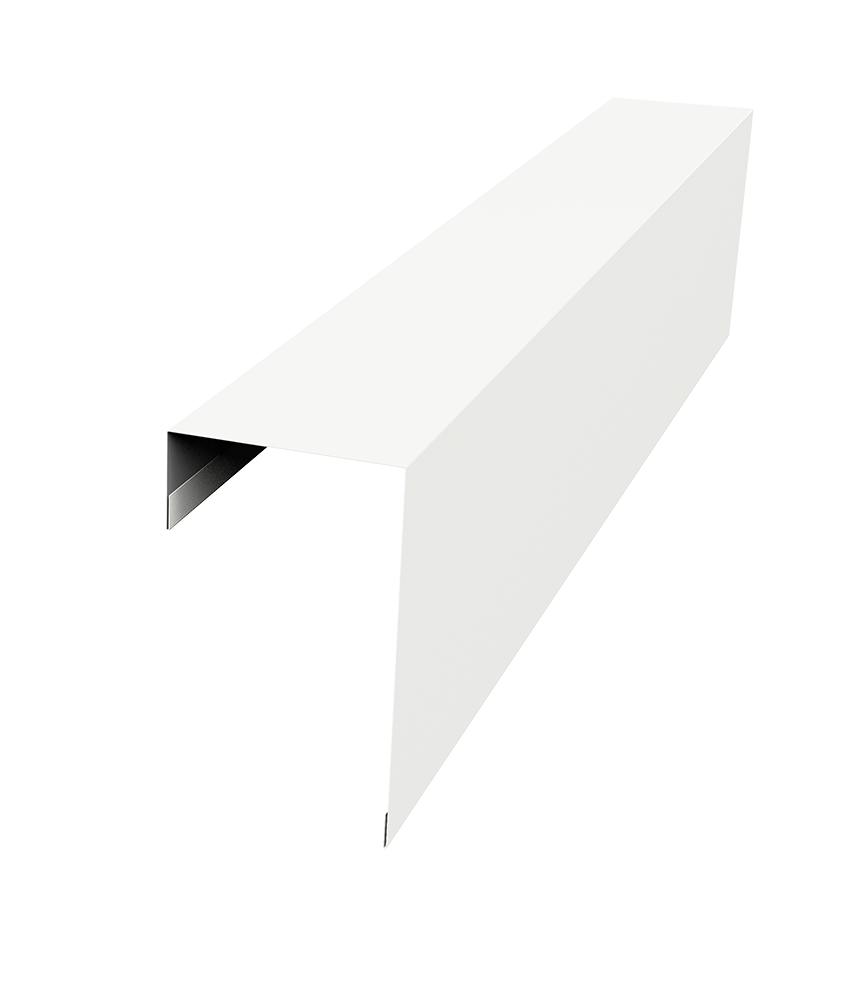 Планка торцевая фасадная фальц 65мм 0,45 Drap TX RAL 9003 сигнальный белый (3м)