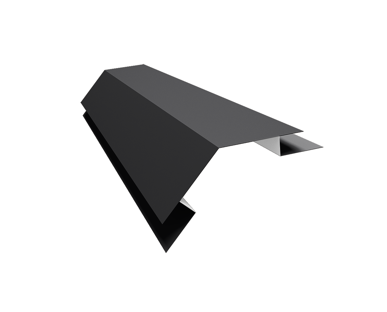 Планка угла внешнего сложного 135гр Экобрус Grand Line 0,5 Satin Matt TX RAL 9005 черный (2м)
