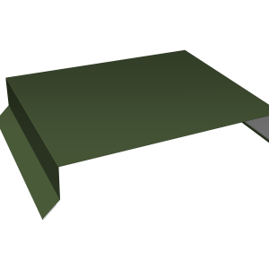 Парапетная крышка прямая 250мм 0,5 Satin Matt TX RAL 6020 хромовая зелень (2,5м)