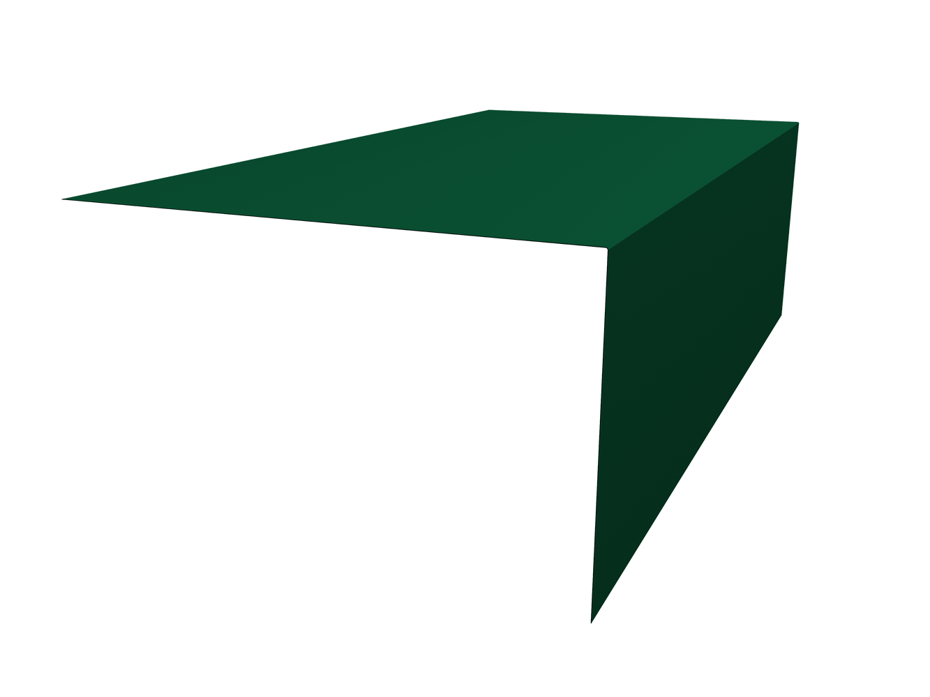 Планка околооконная фальц 0,45 PE с пленкой RAL 6005 зеленый мох (3м)