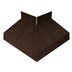 Угол отлива внешний 70 0,45 Print-Double Premium с пленкой Antique Wood