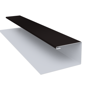 Планка П-образная Экобрус 0,5 Satin Matt TX RAL 9005 черный (2м)