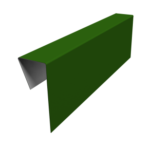 Планка приемная оконная фибросайдинга 0,45 PE с пленкой RAL 6002 лиственно-зеленый (2м)