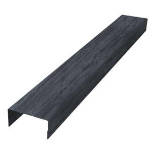Крышка забора для горизонтального монтажа штакетника 0,45 Print Premium Grey Wood TwinColor (2,5м)
