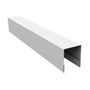 Планка боковая для забора из сайдинга (Квадро брус, Вертикаль) 0,45 PE-Double RAL 9003 сигнальный белый (2м)